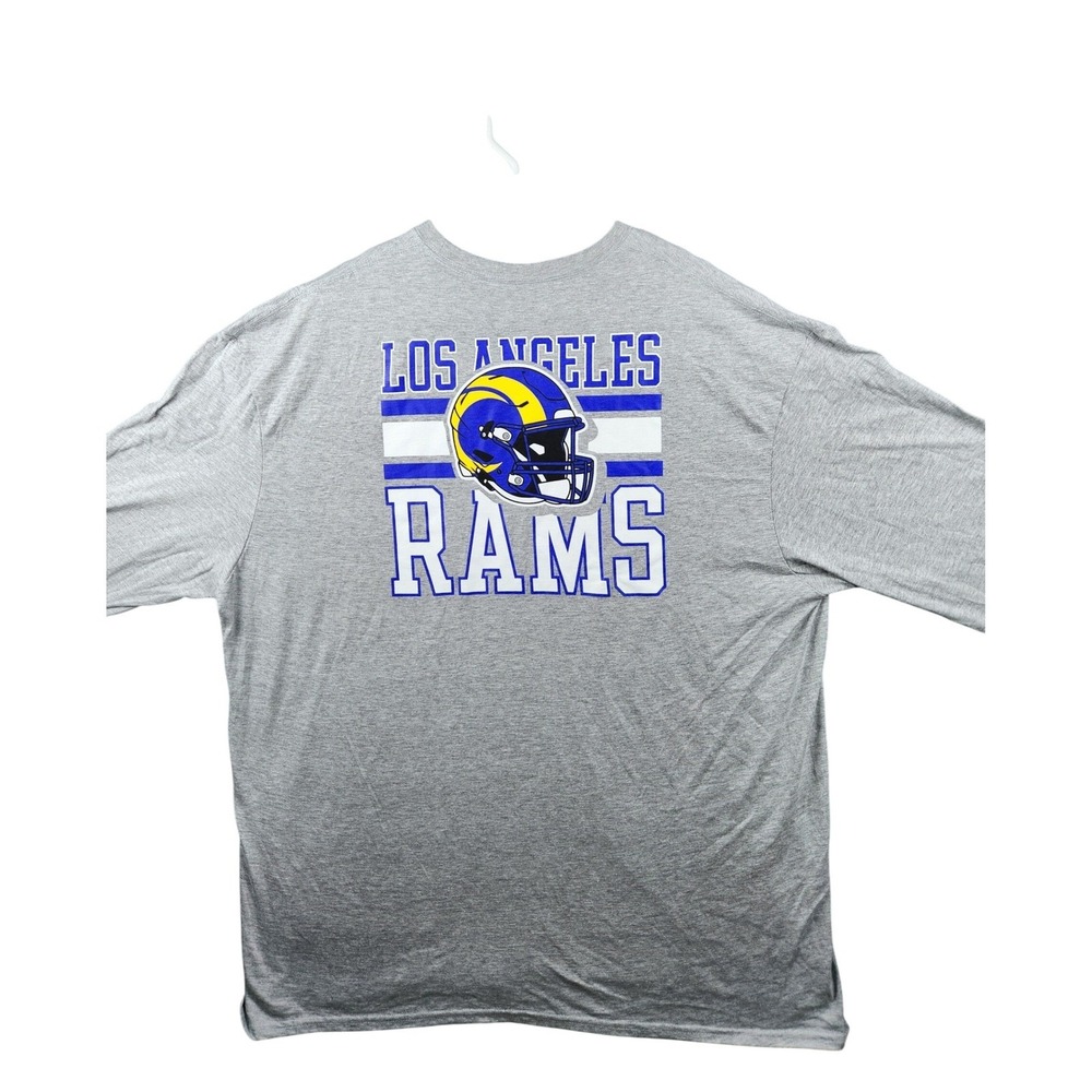 NFL Los Angeles Rams T-Shirt 3XL Long Sleeve Gray Football Graphic Tee - Picture 3 of 8